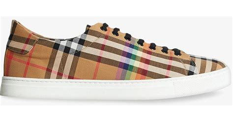 burberry rainbow check sneakers|Burberry Limited.